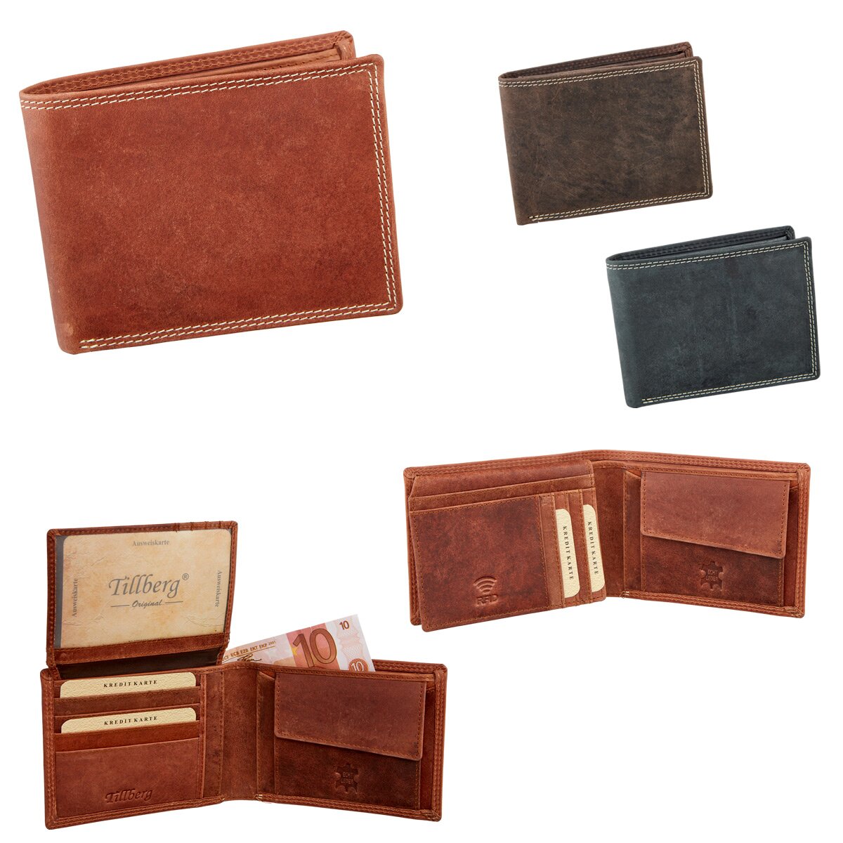 real leather man wallets