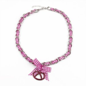 Chain with pretzel and bow (pink) 4019498480276 143-2-1