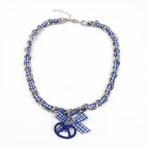 Chain with pretzel and bow (blue) 4019498480276 S-0152