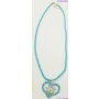 Edelweiss chain heart (teal)