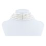 Perlenkette, Venture, fr Damen, ivory, elastisch, wei&aacute;, cream, sieben reihig 009-03-11