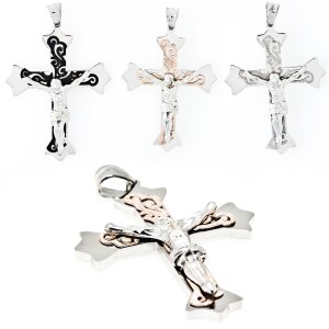 Cross pendant made from stainless steel