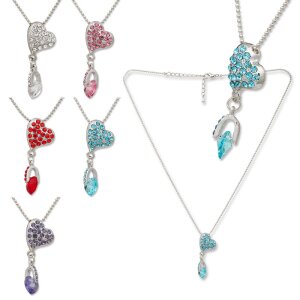 Tillberg ladies chain with Swarovski stones with heart...