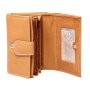 Tillberg ladies wallet made from real leather 9 cmx15cmx3,5cm tan+white