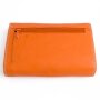 Tillberg ladies wallet made from real leather 9 cmx15cmx3,5cm orange+white