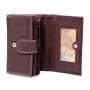 Tillberg ladies wallet made from real leather 9 cmx15cmx3,5cm reddish brown+white