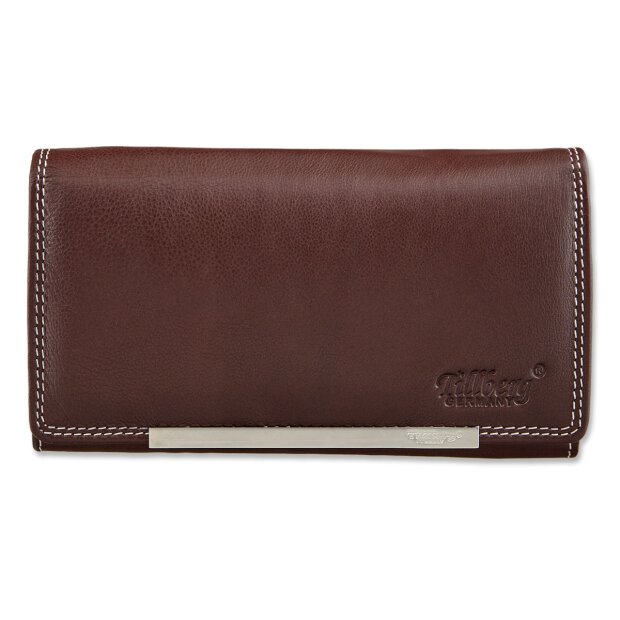 Tillberg ladies wallet made from real leather 9,5 cm x 17 cm x 3 cm, brown