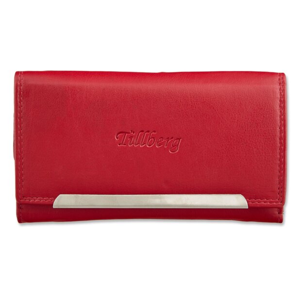 Tillberg ladies wallet made from real leather 9,5 cm x 17 cm x 3 cm, red