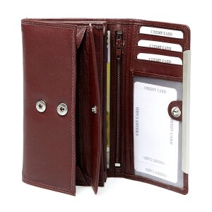 Tillberg ladies wallet made from real leather 9,5 cm x 17 cm x 3 cm, reddish brown