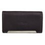 Tillberg ladies wallet made from real leather 9,5 cm x 17 cm x 3 cm, black+dark brown