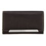 Tillberg ladies wallet made from real leather 9,5 cm x 17 cm x 3 cm, black+apple green