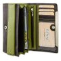 Tillberg ladies wallet made from real leather 9,5 cm x 17 cm x 3 cm, black+apple green
