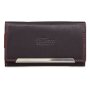 Tillberg ladies wallet made from real leather 9,5 cm x 17 cm x 3 cm, black+red