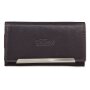 Tillberg ladies wallet made from real leather 9,5 cm x 17 cm x 3 cm, black+reddish brown