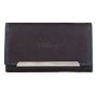 Tillberg ladies wallet made from real leather 9,5 cm x 17 cm x 3 cm, black+sea blue