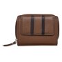 Ladies wallet made from real leather dark brown
