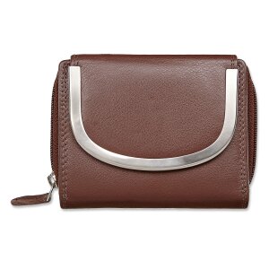 Tillberg Design ladies wallet made of genuine leather 9,5x13x2,5 cm dark brown
