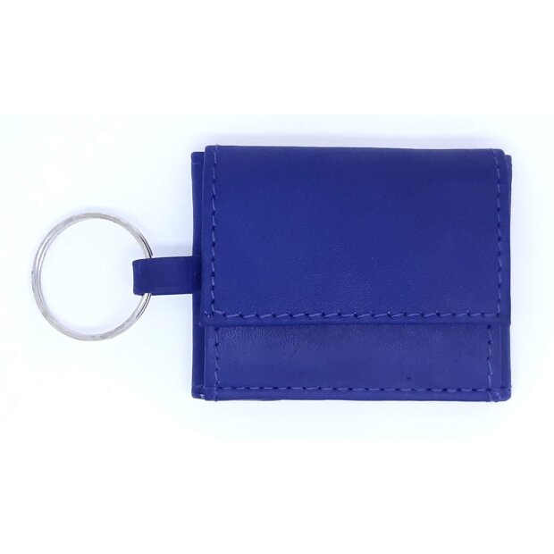 Mini wallet/key chain with key ring 8,5 cm x 6,5 cm x 1,5 cm, purple