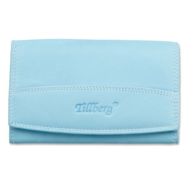 Tillberg ladies wallet made from real nappa leather light blue