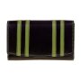 Tillberg ladies wallet made from real leather 10x17x3 cm black+apple green