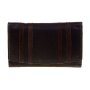 Tillberg ladies wallet made from real leather 10x17x3 cm black+dark brown