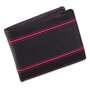 Tillberg mens wallet made from real nappa leather black+pink