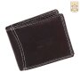 Wild Real Only!!! wallet made from real leather 9,5 cm x 12 cm x 3 cm, dark brown