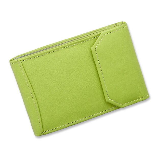 Tillberg credit card case/wallet made from real nappa leather apple green
