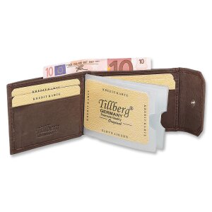 Tillberg credit card case/wallet made from real nappa leather brown