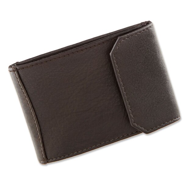 Tillberg credit card case/wallet made from real nappa leather dark brown