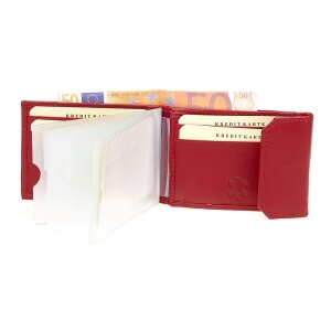 Tillberg credit card case/wallet made from real nappa leather red