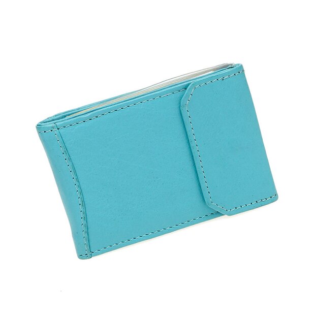 Tillberg credit card case/wallet made from real nappa leather sea blue