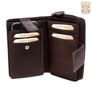 Tillberg ladies wallet made from real nappa leather brown