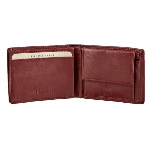 Tillberg wallet made from real nappa leather wine red