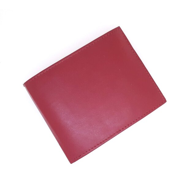 Classic wallet made from real leather red