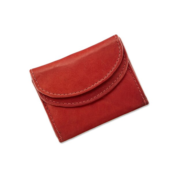 Tillberg wallet made from real leather 7 cm x 8,5 cm x 1,5 cm, cognac