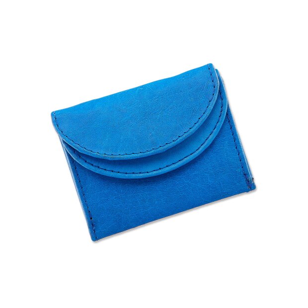 Tillberg wallet made from real leather 7 cm x 8,5 cm x 1,5 cm, royal blue