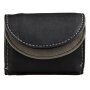 Tillberg wallet made from real leather 7 cm x 8,5 cm x 1,5 cm, black+grey
