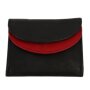 Tillberg wallet made from real leather 7 cm x 8,5 cm x 1,5 cm, black+red