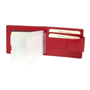 Tillberg credit card case made from real nappa leather, red