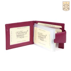 Tillberg credit card case made from real nappa leather, winered