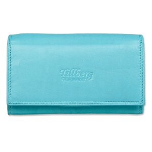Tillberg ladies wallet made from real nappa leather 10x16.5x3 cm, sea blue