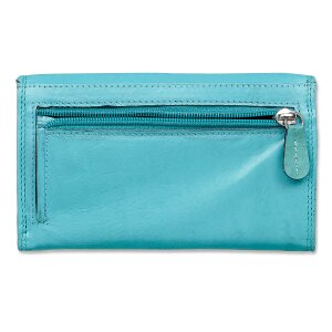 Tillberg ladies wallet made from real nappa leather 10x16.5x3 cm, sea blue