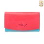Tillberg ladies wallet made from real leather pink+sea blue