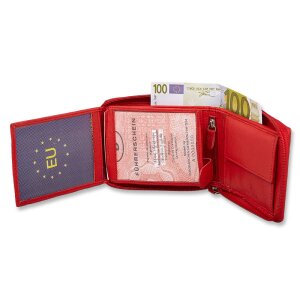 Tillberg wallet made from real nappa leather red