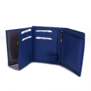 Tillberg Geldb&ouml;rse Portemonnaie Portmonee aus echtem Leder 12,5x10x2 cm blau 465099