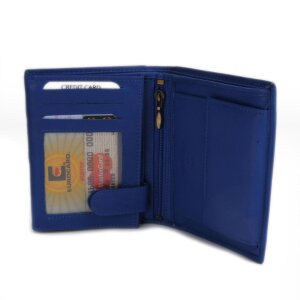 Tillberg wallet made of genuine leather 12.5x10x2 cm blue