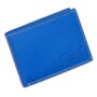 Real leather wallet 9 cm x 12 cm x 2 cm royal blue