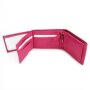 Real leather wallet 9 cm x 12 cm x 2 cm pink