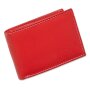 Real leather wallet 9 cm x 12 cm x 2 cm red
